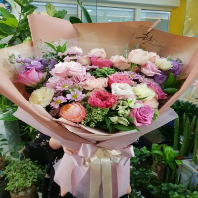 로맨틱 핑크 대형꽃다발
